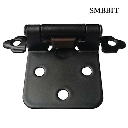 Traditional Flat Black Cabinet Hinge Variable Overlay 10 Pack - size: Flat Black