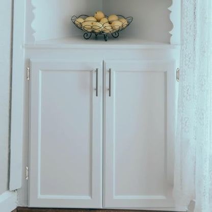 Brushed Nickel Cabinet Hinges, 1/2 Inch Overlay, 2 Pack(1 Pairs) - color: Brushed Nickel