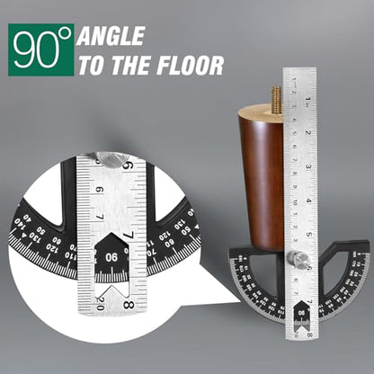 FoDau770 Rubber Wood Legs 4", Straight Taper, 5/16"-18 Thread, Brown, 4pcs - color: Brown, size: 4 Inch - Straight (90°)