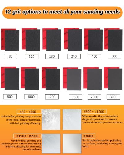 30 PCS Sanding Sponge 80 Grit Wet Dry Sandpaper Assortment Sanding Blocks - size: #80 Particle size
