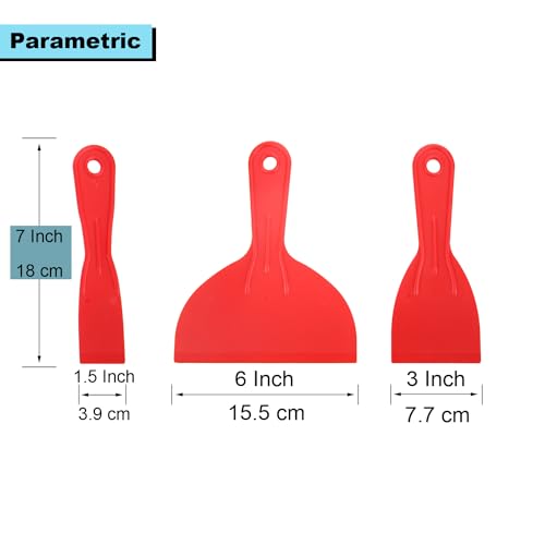 3 Pcs Putty Knife,Flexible Plastic Paint Scraper Tool for Spackling