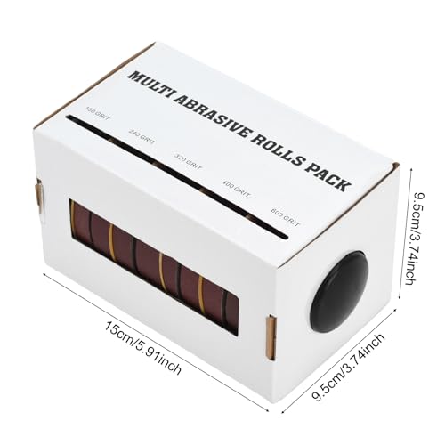 Emery Cloth Roll, 5 Grits 6 Meters Abrasive Sandpaper - size: 5Rolls 20FT