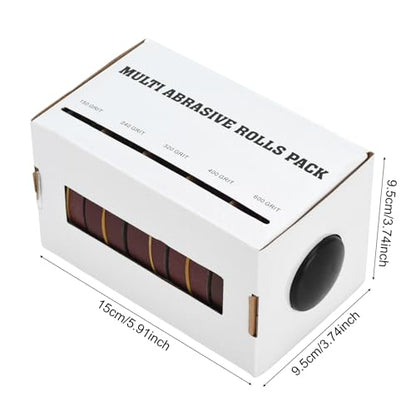 Emery Cloth Roll, 5 Grits 6 Meters Abrasive Sandpaper - size: 5Rolls 20FT