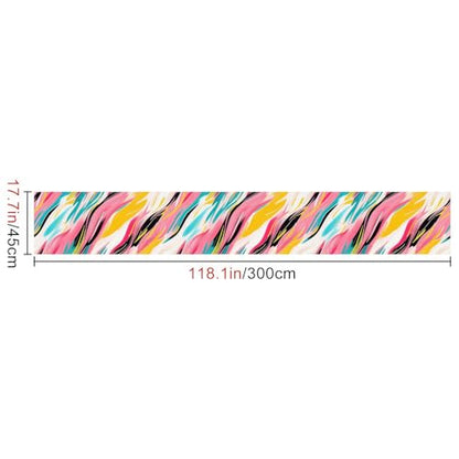 HOMETITUTE Brushstroke Peel and Stick Wallpaper 118.1x17.7 Inch Vinyl - color: Vibrant Brushstroke Modern
