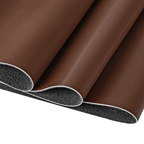 PU Fabric Material 2 Yards 54" x 72" Faux Synthetic Leather Sheets 1.2mm Thick Perfect for Upholstery, DIY Crafts, Hat Hair Crafts Making, Sewing, Shoe Making (Coffee) - color: Coffee, size: 2 Yards (54" x 72")