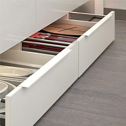 Edge Pull Handles, 5.9 Inch White, 5 Inch Spacing, 6Pcs - color: White, size: 150mm/5.9", style: Straight Edge