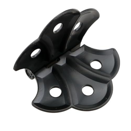ZCZQC 4PCS Metal Butterfly Hinge Garden Door Hinge Heavy Duty Hedge Fence Hinge for Cabinet Box Construction Repair Black