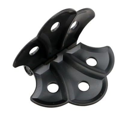 ZCZQC 4PCS Metal Butterfly Hinge Garden Door Hinge Heavy Duty Hedge Fence Hinge for Cabinet Box Construction Repair Black