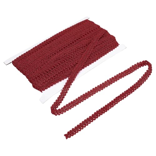 MECCANIXITY Gimp Braid Trim 1/2" x 14 Yards Polyester, Burgundy - color: Burgundy