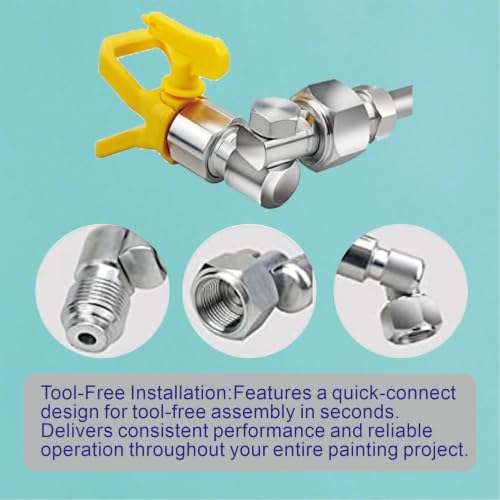 Airless Paint Sprayer Nozzle Kit (Color: Swivel Joint Set), Compatible with Graco and Titan airless sprayers, Suitable for high-Pressure airless Spray Gun Extensions and Anti-Spray Valve adapters.