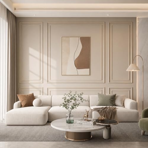 Pangda 3 Set Peel and Stick Wall Molding Kit Panel, 23x79.3in+48x79.3in - size: 23x79.3in+48x79.3in