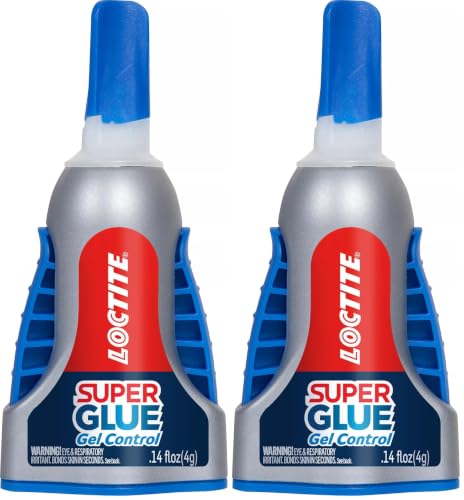 Loctite Super Glue Gel Control, Clear, 0.14 fl oz Bottle, Superglue for Plastic, Wood, Metal, Crafts & Repair, Cyanoacrylate Adhesive Instant Glue, Quick Dry (Pack of 2) - size: 2 Pack