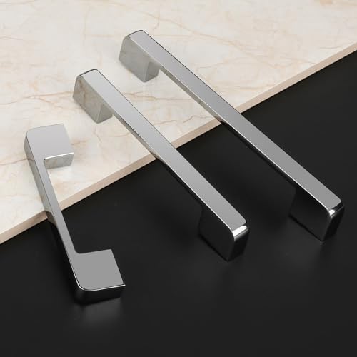 Polished Chrome Cabinet Pulls 4 Inch Polished Nickel Cabinet Pulls - color: Polished Chrome, size: 5 Inch (128 mm) Hole Centers