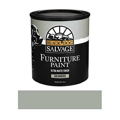 Black Dog Salvage Furniture Paint"Galvanized" Gray Quart