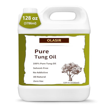 1 Gallon 100% Natural Pure Tung Oil for Wood Finishing - size: 128 ounce
