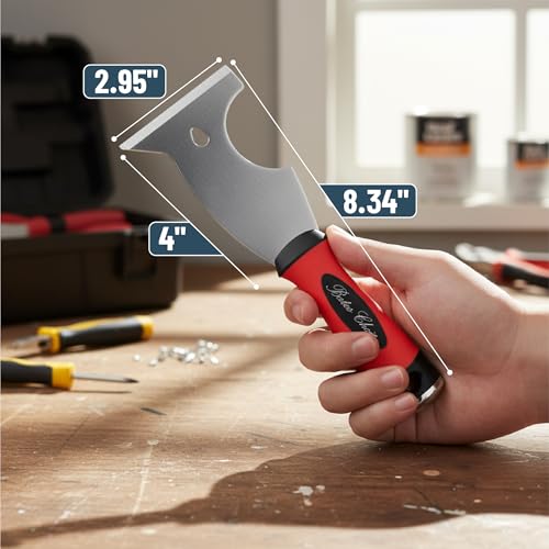 Bates- Paint Scraper, 8 in 1, Painters Tool, Paint Scraper Tool with Metal Hammer End