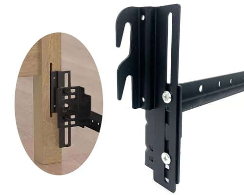 ZhouDaShu 4 Pcs Headboard Adapter Brackets, Bed Frame Bracket Extenders for Headboard, Headboard Adapter Kit for Metal Frame, Headboard Attachment Kit, Bed Frame Hooks Bracket for Headboard - style: Headboard Hooks-4 Pcs