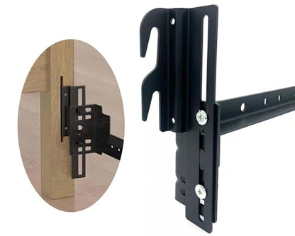 ZhouDaShu 4 Pcs Headboard Adapter Brackets, Bed Frame Bracket Extenders for Headboard, Headboard Adapter Kit for Metal Frame, Headboard Attachment Kit, Bed Frame Hooks Bracket for Headboard - style: Headboard Hooks-4 Pcs