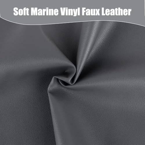 Marine Vinyl Faux Leather,1Yard 36"X54" Boat Auto Upholstery DIY Projects (Grey, 36"X54") - color: Grey, size: 36"X54"
