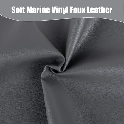 Marine Vinyl Faux Leather,1Yard 36"X54" Boat Auto Upholstery DIY Projects (Grey, 36"X54") - color: Grey, size: 36"X54"