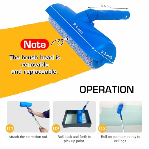Nichiyo 10" Ceiling Paint Roller Drip-Resistant with Shield - color: EL01117