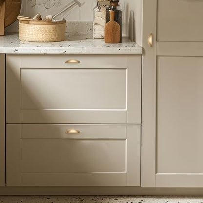 Ravinte Champagne Bronze Drawer Pulls Cabinet Cup Pulls 3 Inch 5 Pack - color: Champagne Bronze