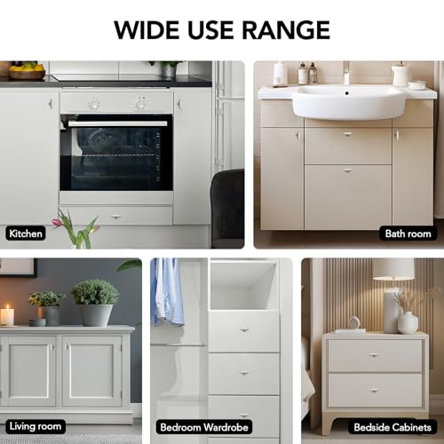 10 Pack Brushed Nickel Cabinet Knobs 1-3/4 Inch Silver Curved Drawer Knobs - color: Brushed Nickel&Curved