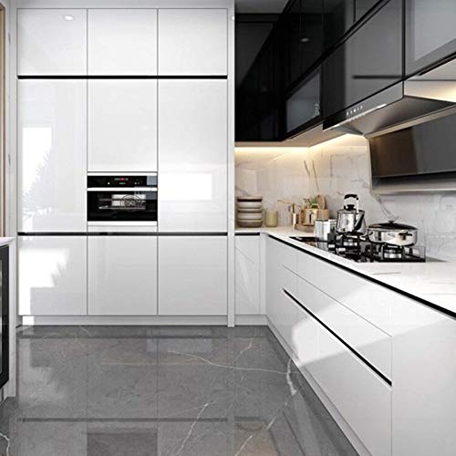White Contact Paper Glossy Shiny Peel and Stick Wallpaper for Countertops - color: White, size: 15.7" x 118"