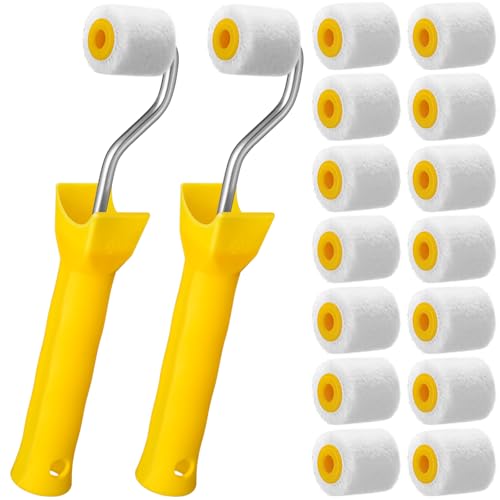 Honeydak 16 Pack Mini Paint Roller with Replacement Heads, 1 Inch - size: 1 Inch