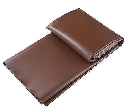 Picheng Vinyl Faux Leather Sheets: Smooth Faux Leather Fabric 54" x 36" - color: Dark Brown