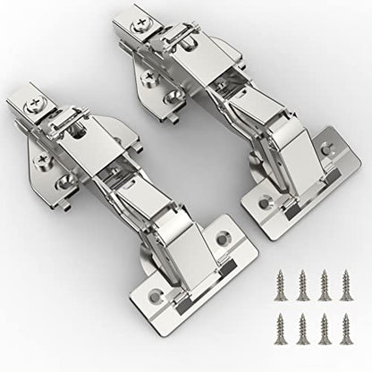 Furniware 2 Pack 1 Pair 165 Degree Lazy Susan Hinges Full Overlay Concealed for Cabinet, Cupboard, Folded Door, Combination with Screws(Regular) - size: 165 Degree