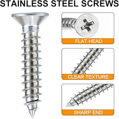 36Pcs Flat Plate Straight Brackets, 3 Inch Stainless Steel Flat Brace Mending Plates, Repair Brackets for Wood Furniture with Screws - size: 36 Pcs/ 3” x 0.63”