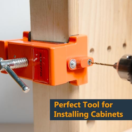 POWERTEC Cabinet Face Frame Clamps (2 Pack) - Cabinet Installation Tool with Drill Guide, Precise Alignment & Secure Hold (72126) - style: Cabinet Face Frame Clamps (2PK)