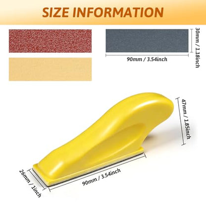 180 PCS Mini Detail Sanding Kit, 80-1000 Grit Sandpaper with Finger Sanding Blocks for Small Areas and Corners, Ideal for Woodworking, Furniture Repair, Crafts and DIY