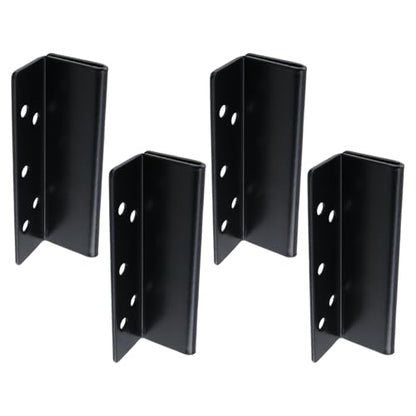 Bed Frame Post Double Hook Slot Brackets Attachment, 4 Pcs Iron Bed Hook Plates for Wooden Beds, Beds Rail Hardware Attachment Bracket, 3.9"x1.2"x1.2"(LxWxH) - size: 3.9"x1.2"x1.2"/99x30x30mm(LxWxH)