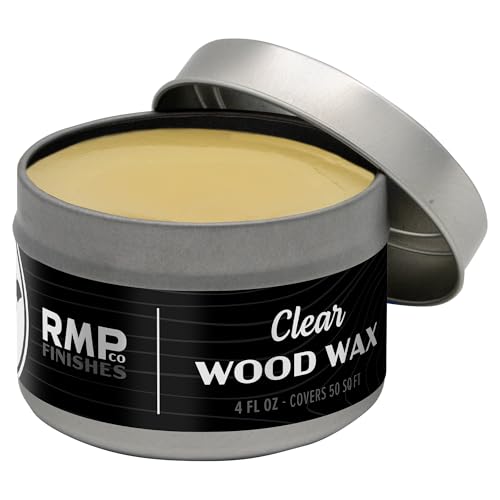 RMP Finishes Wax for Wood Finishing, Unfinished Furniture, Cutting Boards, Butcher Blocks, Food Grade, Vegan, Clear, 4 oz. - color: Clear, size: 4 Ounce (Pack of 1)