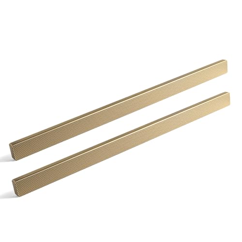 Goo-Ki 6 Pack 12 5/8 Inch Champagne Bronze Knurled Cabinet Pulls - Luxurious Bar Handles - Textured Grip for Drawer, Dressers, Furniture Hardware - color: Champagne Bronze, size: 12 5/8 Inch Center to Center