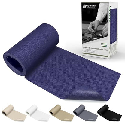 KING MOUNTAIN Canvas Iron on Patch,3"×60",Waterproof 100% Cotton Fabric Repair Patch,Used for Various Sofa,Tent,Clothes,Seats,Suitcases (Dark Blue) - color: Dark Blue Canvas, size: 3"x60"
