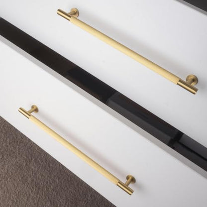 QOGRISUN 2-Pack Solid Brass Extra Long Cabinet Pulls, 10-Inch Gold Handles - size: 10-Inch(256mm)Hole Centers Bar Pull