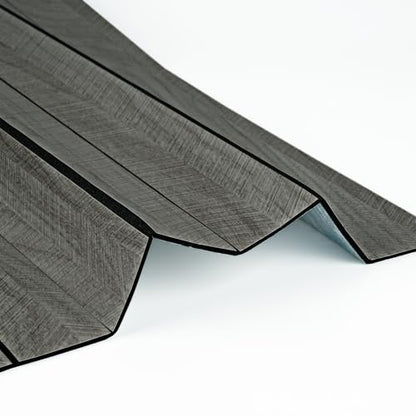 Black Grey PVC Acoustic Slat Wall Panel Peel and Stick for Walls - color: Black, size: 12×120"
