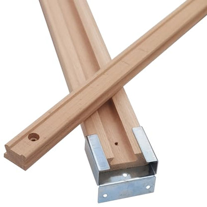 Wooden Drawer Slides 16 Inches Classic Wood Center Guide Track with Slide Glides (1 pcs) - size: 1 Piece