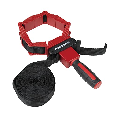 POWERTEC Strap Clamps for Woodworking – Quick Release Band Clamps with Ergonomic Handle, Adjustable Picture Frame Clamp, 13 ft Strap Belt Clamps for Cabinets and Drawers (71122) - style: 1 Pack