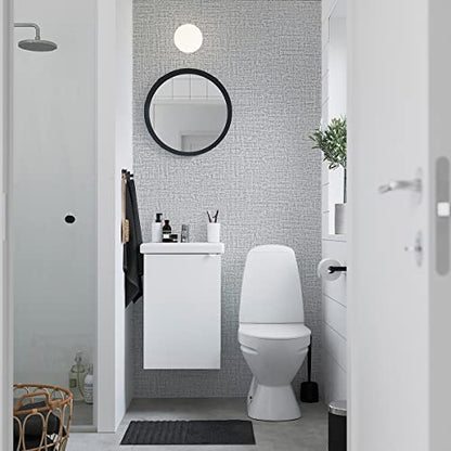 Grey Grasscloth Peel and Stick Wallpaper Fabric Paper 17.7in x 197in - color: Grey-1, size: 17.7" x 196.8"