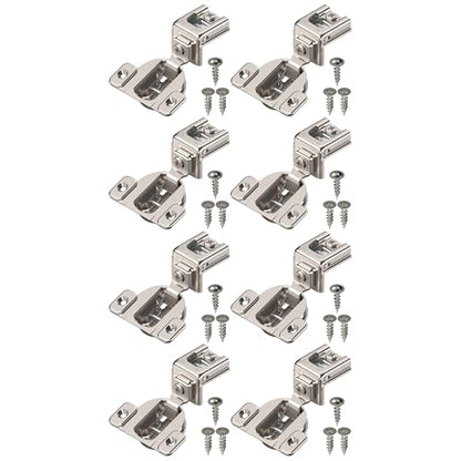 Blum Compact Hinge (4 Kits), 1-1/4" Overlay, 110° Opening Angle, Steel, Concealed Hinges for Face Frame Cabinets - size: Pack of 8, style: With Screws