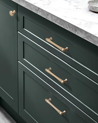 LIMUR 10 Pack 3.75 Inch (96mm) Hole Center Champagne Gold Cabinet Pulls – Solid Zinc Alloy Kitchen Cabinet Handles, Drawer Pulls for Bathroom Vanity, Dresser & Wardrobe, M4 Screws Included - color: Champagne Gold, size: 3.75"/96 MM Hole Center