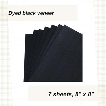 Dyed Black Veneer 8" X 8", 7-Piece