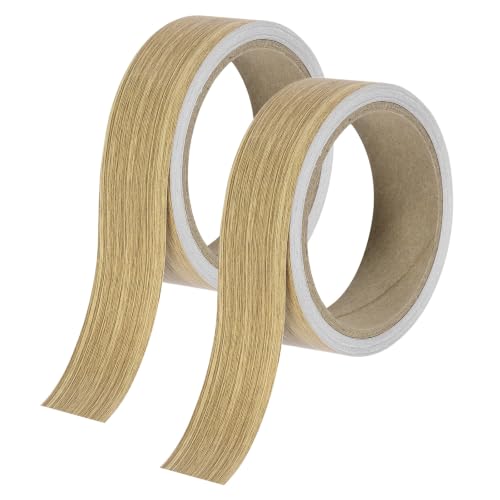 uxcell 2Pcs 1-3/16" x 33 ft PVC Edge Banding Tape, Light Oak - color: Light Oak, size: 1-3/16" x 33 ft
