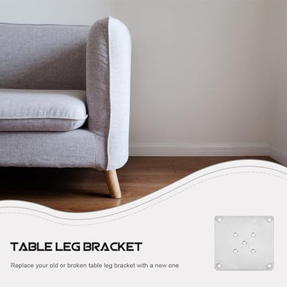 Mounting Plates for Furniture Legs: 8 PCS Table Leg Mounting Plate Furniture Leg Attachment Plates Flat Connector Attachment Bracket Base for Sofa Cabinet Chair Seat Repair Replacement