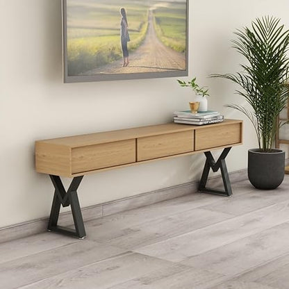 20 Inch Metal Coffee Table Legs, Diamond Shape End & Side Table Feets Heavy Duty Desk Feets, Black Iron DIY Furniture Bench Legs Set of 2 ﻿ - size: 20 '' V Shape