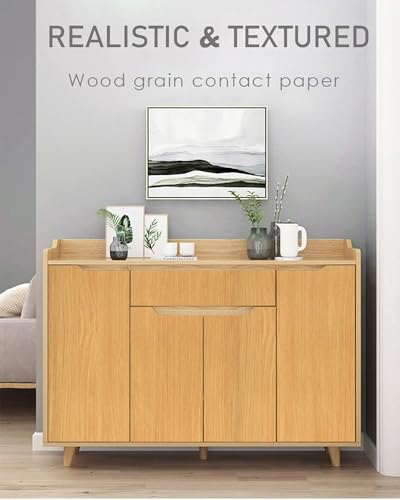 Sevalo Wood Grain Contact Paper Wood Peel and Stick Wallpaper 17.7"x630" - size: 17.7"×630"